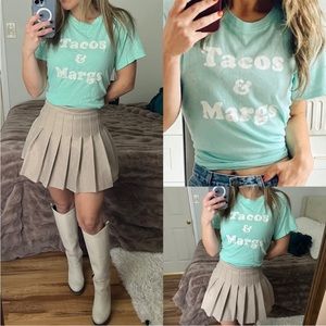 Wildfox TACOS & MARGS MINT GREEN TEE